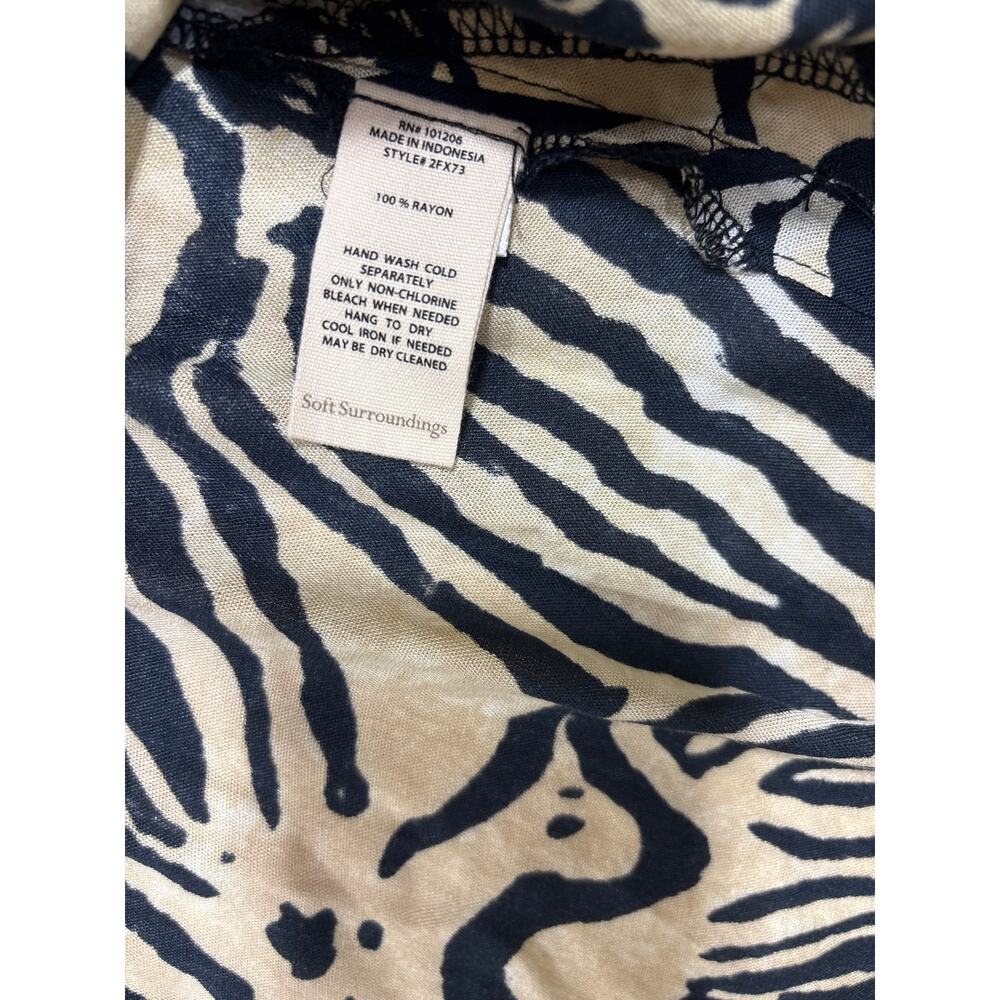 Soft Surroundings Zebra Print Open-Front Kimono C… - image 4